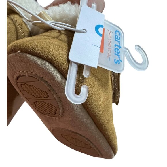 Carters Boys Size 6-12M Tan Faux Suede Booties NWT - Picture 3 of 5